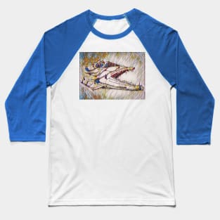 Barracuda in the Abstract Sea Baseball T-Shirt